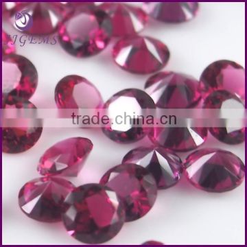 synthetic crystal glass red round glass decorate stone