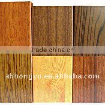 wooden shift powder coating aluminium profile