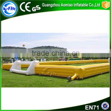 Hot sale Yellow Inflatable Football Arena For Outdoor Game