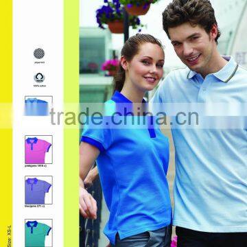 High quality fashion couple polo shirt , custom polo shirt design