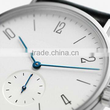 316L Stainless Steel Case Sapphire Crystal Quartz Movement Small Dial Second Hand 100% Genuine Leather Vogue Watch photo-5