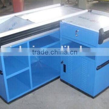 High quality supermarket metal cash desk