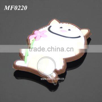 Cute Lovely Cat Shaped Promotional Soft Rubber Injection Molding Animation PVC Cartoon Fridge Magnet photo-2