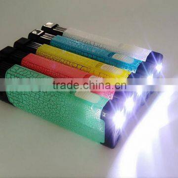 Cigarette Usage Plastic Material Colored Streak Torch Lighter With LED Light photo-6