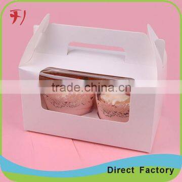 White Plain Cupcake box with inserts and windown