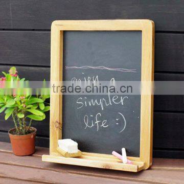 multiple vintage industry wood blackboard with chalk shelf