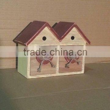 Distressed desktop storage bins with drawer