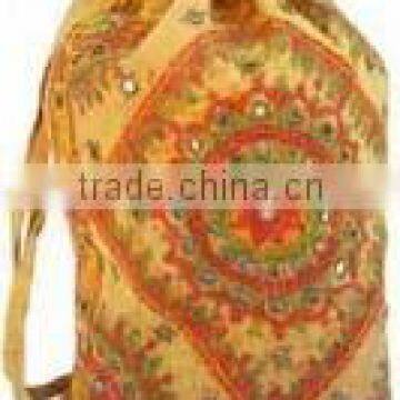 Mirror work Back Pack shoulder Bag,ethnic handmade embrodiered mirror work shoulder bags,unique handmade shoulder bag