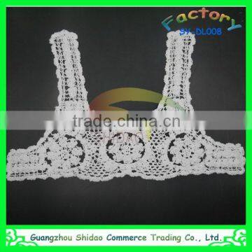 2015 new arrival 100% cotton machine embroidery lace collar for garment