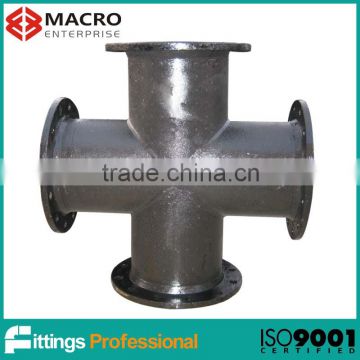 ductile iron ISO2531 all flanged cross