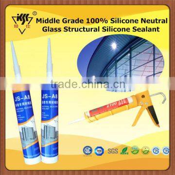 Middle Grade 100% Silicone Neutral Glass Structural Silicone Sealant