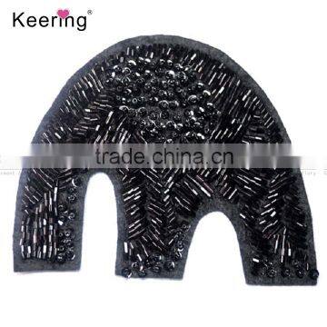 12.5*10.5cm black decorative beaded elephant for decoration WPH-1528