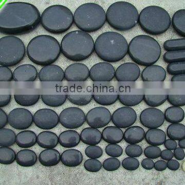 Black Natural Hot Massage Stone Set For Body Face and Toe