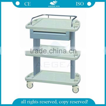 AG-LPT004A Hospital three layers utility plastic medical mobile carts