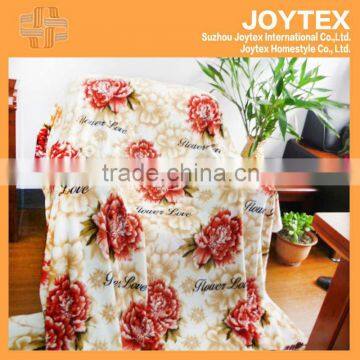 Chinese style printed coral fleece,100% Polyester