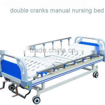 2 Function Manual Lift Hospital Bed with Castors