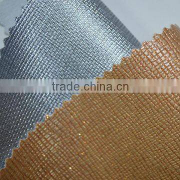 Glitter metallic leather fabric for decorative