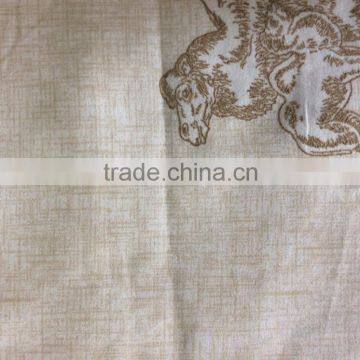 75D*150D 100%polyester hair rooted printed fabric for home textile and beddings