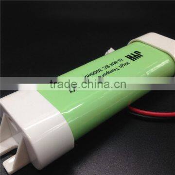 NiMH SC 2000mAh 7.2V high temperature battery for emergency lighting