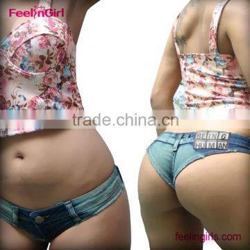 New Style Hot Ladies Damaged Shorts Women Denim Jean photo-2