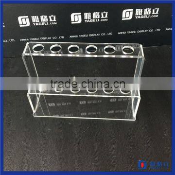 Hot sale transparent acrylic pen display rack stand / acrylic desktop pen display stand