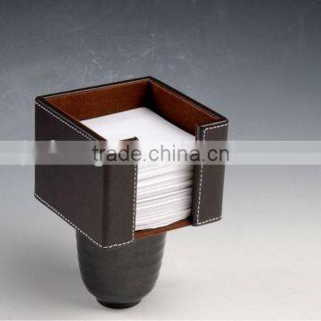 Cute leather signature memo pad holder