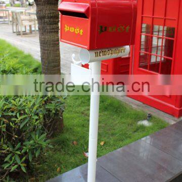 Foshan JHC-1022 Post Mounted Aluminum Mailbox/Four Color Decorative Letterbox/Outdoor Durable Standing Postbox For Garden