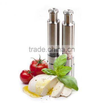 High Quality Stainless Steel Salt and Pepper Mill With Manual Button photo-3