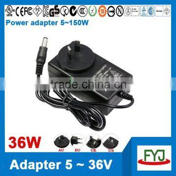 Wall Plug ac dc Adapter 36v 1a 36w With EU US AU UK Plug and Approved CCC CE UL FCC GS C-TICK PSE SAA KC BS photo-4