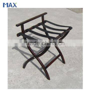 Hotel Room Antique Rustic Wood Luggage Rack photo-3