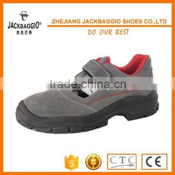 Black Microfiber Leather Upper PU Outsole Steel Toe Cap Sandal Safety Shoes photo-4