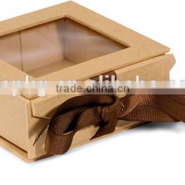 High Grade Nice Quality Red Packaging Cardboard Paper Box With Clear Pvc Window photo-6