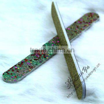 OEM emery board nail file and buffer-direct manufacturer. various beauty design nail file and buffer with glitter