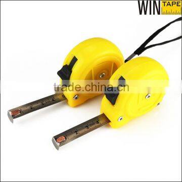 2m custom printed perforated stainless steel elastic contractor measuring tape