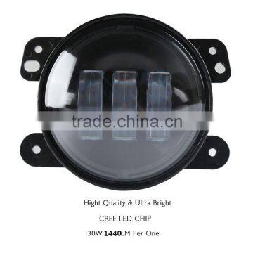High Quality 4 Inch 30w Led Fog Light Bulb 4" Jee-p Wrangle-r LED Headlight for Jee-p Wrangle-r JK DODGE MAGNUM photo-2
