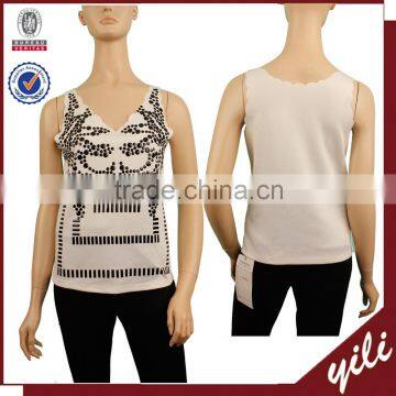 2016 S/S OEM Service Supply Type Iron Stud sleeveless women tank top