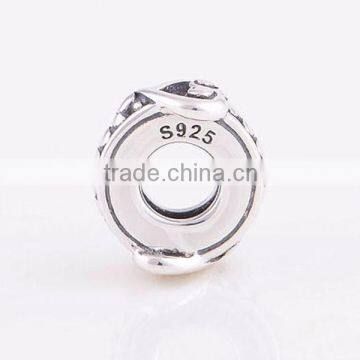 European Bracelet 925 Sterling Silver Heart Twist Spacer Beads photo-3