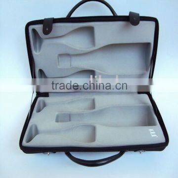 OEM EVA Red Wine Case for Single Bottle With Two Glasses photo-2