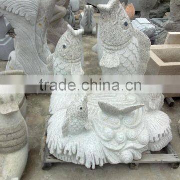 Stone art fish sculpture bases for sale