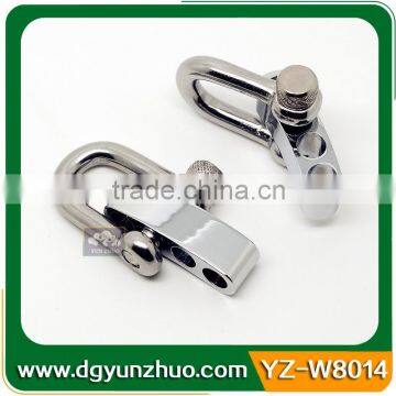 5mm Stainless steel Silver adjustable shackle for paracord bracelet