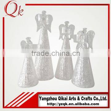 Unique Modeling Glass Angels Glass Crafts With Candlestick for Home Decoration