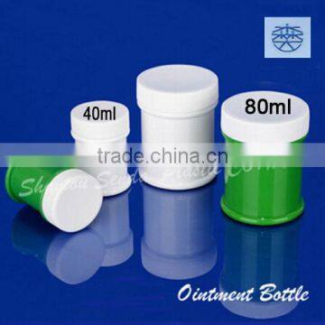 Good design with gasket in cap ointment jar plastic 80ml cream jar