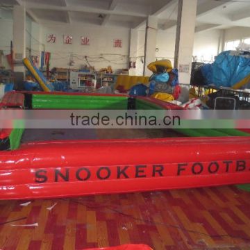 2016 inflatable snookball game, inflatable snooker table, snooker soccer ball