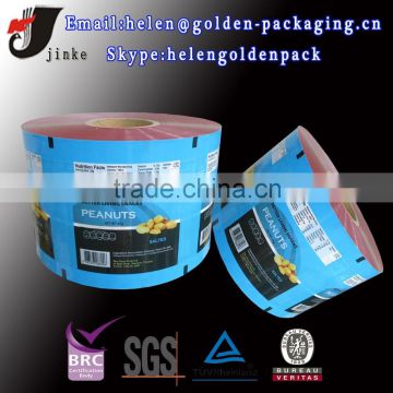 nuts packing film snack food packaging film on reel