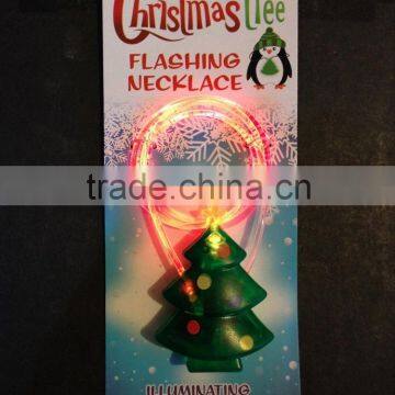 christmas tree flashing necklace LED festive colorful light up cord stocking