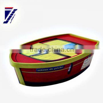 promotional fashional gift boat shaped tin box