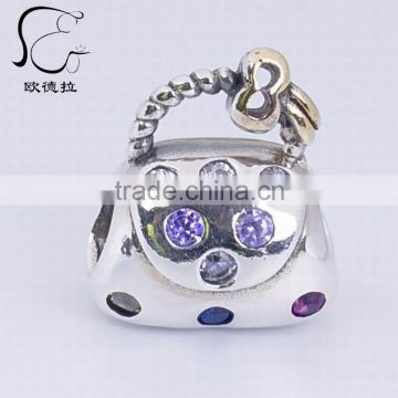 925 Sterling Silver bow charms for handbags charms