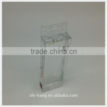 Color printed plastic PET PVC folding box packing with sliver stamping