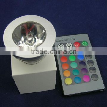 e27/gu10 high power led 3w rgb spotlight