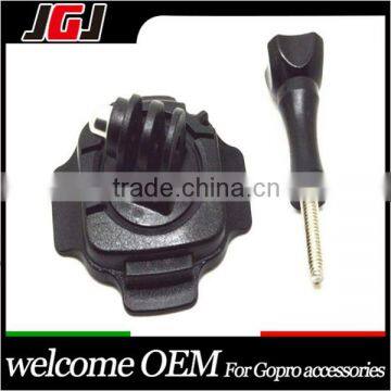 JGJ OEM Manufacture Suitable for GoPro Hero3+/3/2/1 Mount for Helmet 360 Degrees Rotation with Lock with 3M Sticker